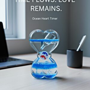 Single Heart Liquid Motion Timer (Mixed Colors)