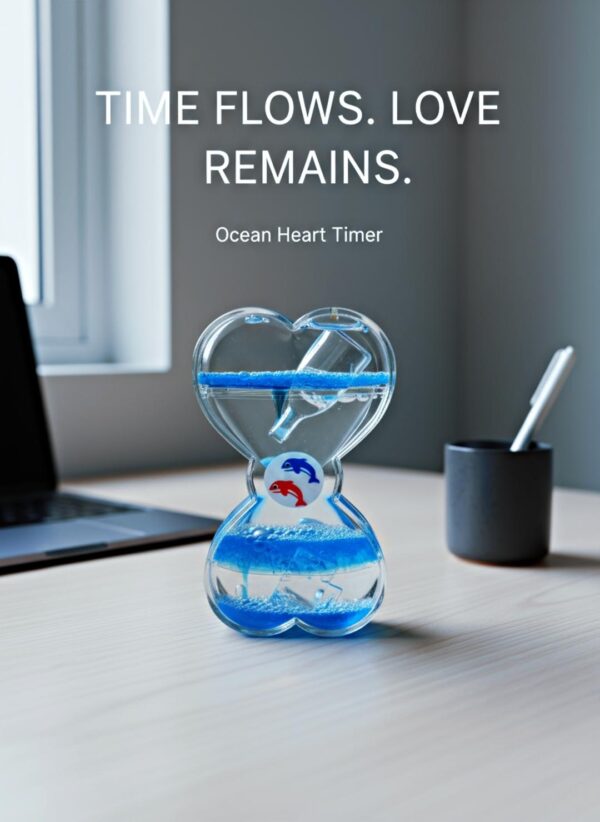 Single Heart Liquid Motion Timer (Mixed Colors)