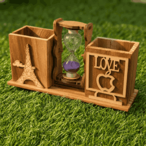 Paris Time Wooden Desk Organizer