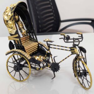 Royal Heritage Rickshaw – Medium Handcrafted Showpiece