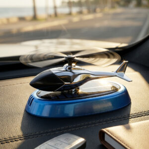 Premium Solar Powered Helicopter Showpiece