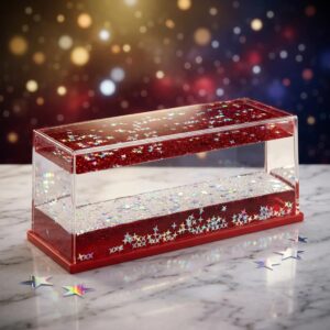 Red Ocean Glitter Showpiece