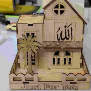 Islamic Wooden House Showpiece