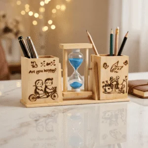 Timeless Love Wooden Pen Holder